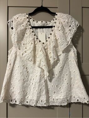 NWT Allison New York eyelet top- size Small